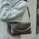 thumbnail image 2 of Bolso de mano para mujer, con cadena, estilo retro, de piel suave, para las axilas, de color liso, 2 of 5