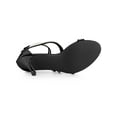 thumbnail image 5 of BLISSFUL STEP Women's Shoes Stiletto Heel Open Toe Ankle Strap Rhinestone Buckle Sandals Black 6, 5 of 7