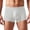 White, variant on Men's Boxer Briefs Separate Pouch Solid Color Ice Silk Scrotum Support Underwear Viscose Spandex Stretchy Waistband for Sports Daily All-Day Wear