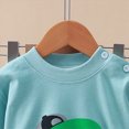 thumbnail image 7 of TOWED22 Fall Outfit Toddler Baby Boy 2 Piece Long Sleeve Cute Print Graphic Crewneck T-Shirt Thick Jogger Pants Round Neck Soft Clothes Set(Green,3-6 M), 7 of 7
