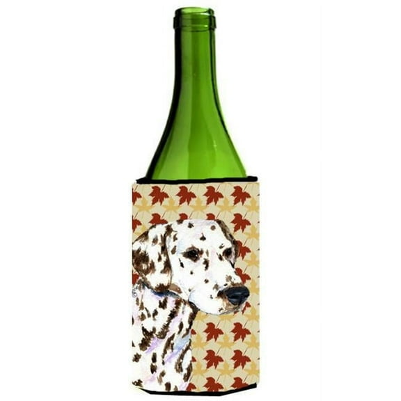 Dalmatian Fall Leaves Portrait Wine bottle sleeve Hugger 24 oz.