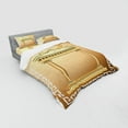 thumbnail image 3 of Ambesonne Retro Bedding Set 3 Pcs, Building Olive Branch, Twin XL, Pale Brown and Coffee, 3 of 3