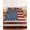 Blue Red, variant on Full Size Fitted Sheet Set - Farmhouse American Flag 3 Piece Bedding Sets 16" Deep Pocket Fitted Sheet with 2 Pillowcases Blue Red USA Flag Vintage Brushed Microfiber Hotel Luxury Bed Sheets