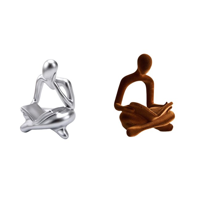 Figura de lector abstracto, estatua de pensador abstracto, figura humana, decoración, resina, coleccionables, arte moderno único, adecuado para regala