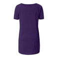 thumbnail image 4 of Sweet Home Farm V Neck T Shirts for Women Summer Tops Plus Size Short Sleeve High Casual Tunic To Wear With Leggings Short Sleeve Shirts for Women Purple, 4 of 5