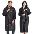 thumbnail image 1 of 2 piezas Capa Impermeable Para Lluvia Portatil Gabardina Para Adulto Poncho de Lluvia Reutilizable de EVA Duradero con Capucha Chaquetas Lluvia para Viajes y Exteriores Hombre Mujer, 1 of 6