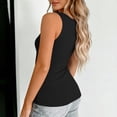 thumbnail image 5 of BRGZLK Tank Tops For Women's Solid Color Double Lined V Neck Summer Slim Fit Basic Sleeveless Shirts Cute Trendy Going Out Tops, 5 of 7