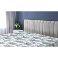 thumbnail image 5 of Ambesonne Blue Floral Fitted Sheet, Pastel Summer Flowers, King Size, Pale Blue Off White, 5 of 5