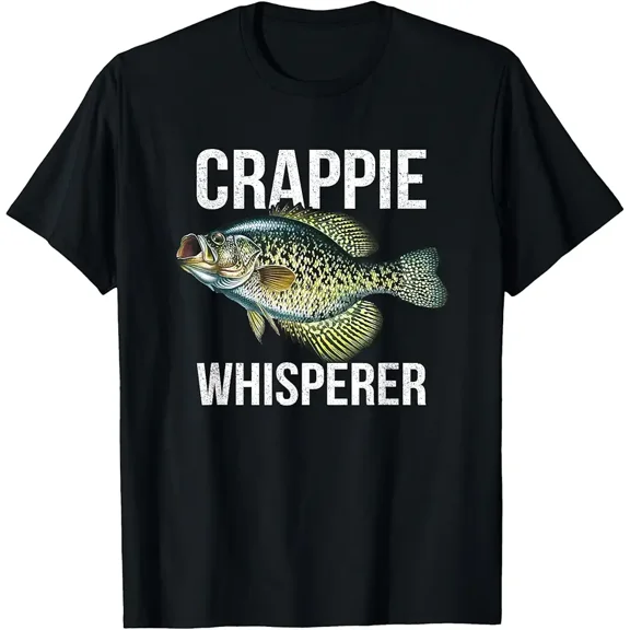 Crappie Whisperer, Crappie Fishing T-Shirt Small