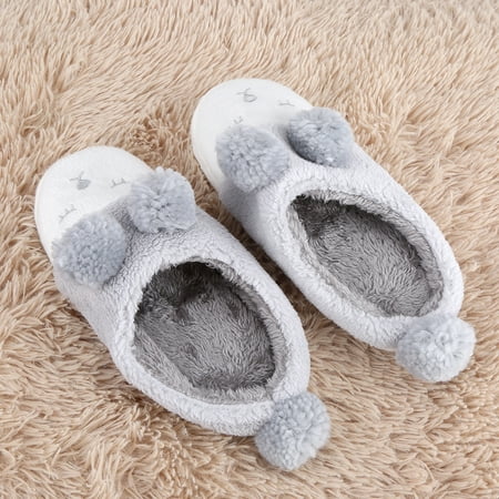 HERCHR Winter Slipper, Winter Warm Casual Shoes Cute Cartoon Soft Indoor Home Wear Slippers for Women, Home