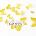 thumbnail image 3 of Uxcell 3D Removable Butterfly Wall Stickers Art Decals PVC Yellow 24 Pcs, 3 of 7