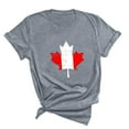 thumbnail image 3 of FAIWAD T-Shirt d'Été pour Femmes Fête du Canada Léger à Manches Courtes Col Rond T-Shirts Hauts Imprimé Graphique Blouses de Détente Basiques, 3 of 3