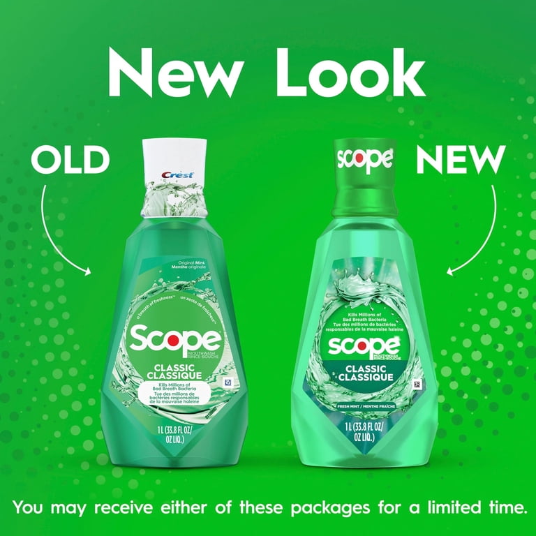 Scope Classic Mouthwash, Original Mint, 2 x 1L photo 2