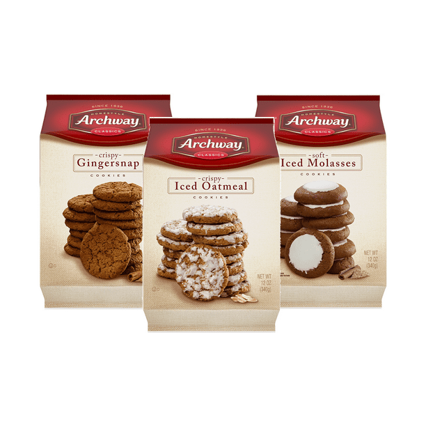 Archway Classics Iced Oatmeal, Iced Molasses & Gingersnaps Cookies