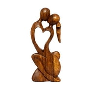 G6 Collection 12" Wooden Handmade Abstract Sculpture Statue Handcrafted - Endless Love - Gift Art Decorative Home Decor Figurine Accent Decoration Artwork Handcarved Endless Love