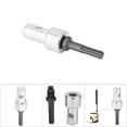 thumbnail image 4 of Power Drill Bit Adapter Connector Metal Round Shank For Electric Hammer To Earth Auger Connector Arbor 2 Pit 2 Slot, 4 of 8