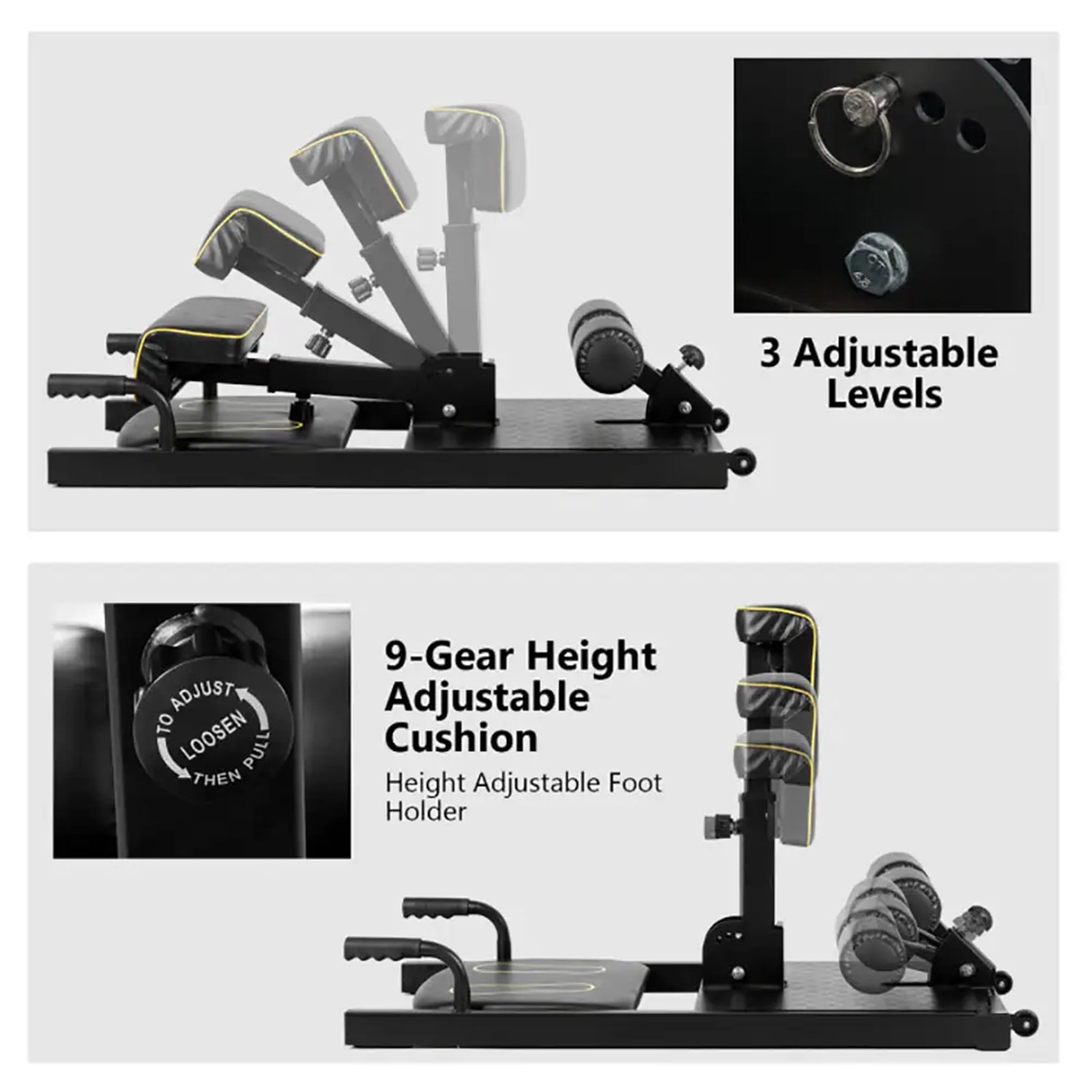 QunYou 8-in-1 Multifunction Home Gym Squat Fitness Machine,Push Ups and Sit Ups Fitness Equipment for Small Spaces