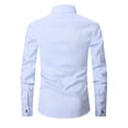 thumbnail image 5 of TANSILING Men's French Cuff Shirt Formal Pleated Long Sleeve Dress Shirt with Cufflinks, 5 of 6