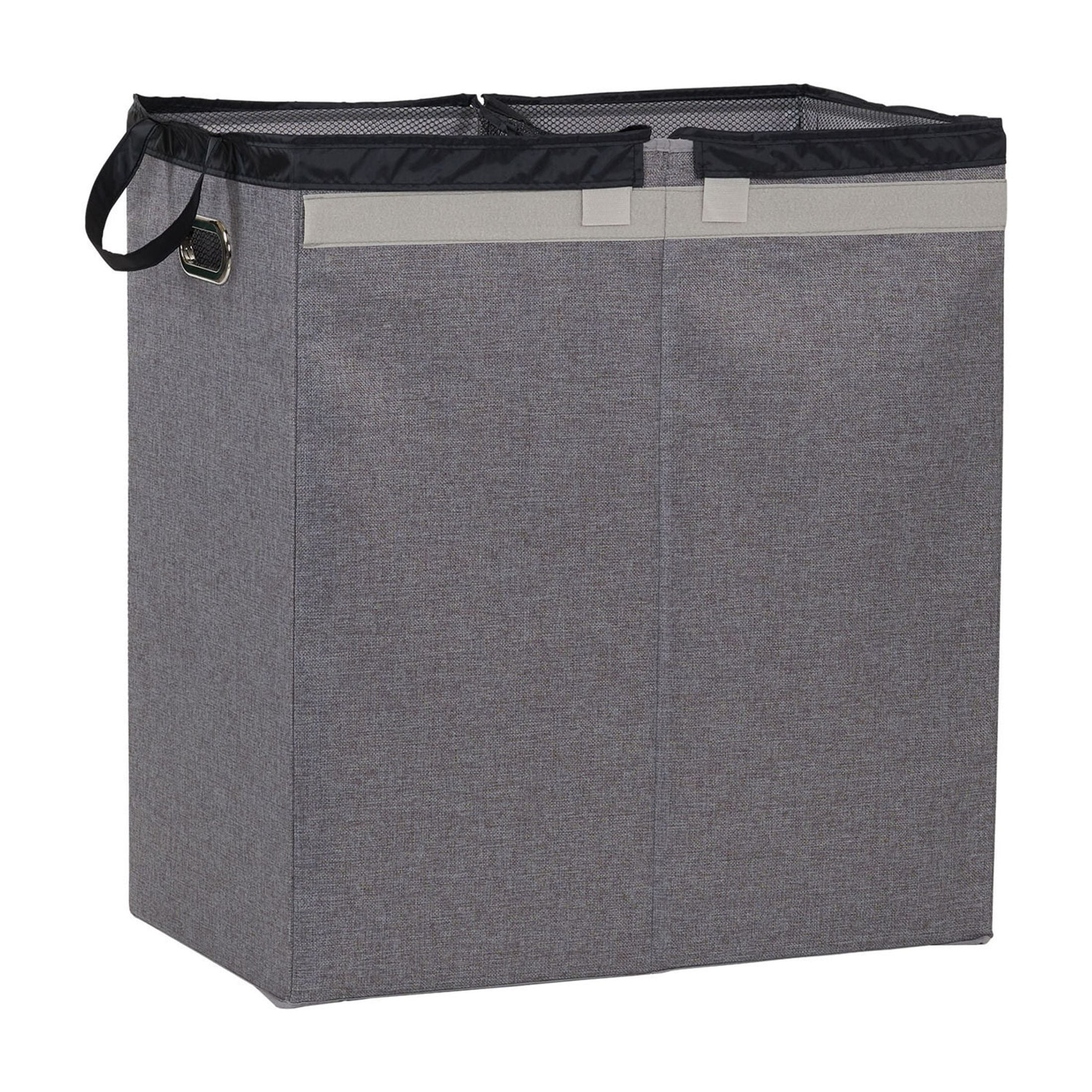 Household Essentials Collapsible Laundry Sorter with Lid, Gray