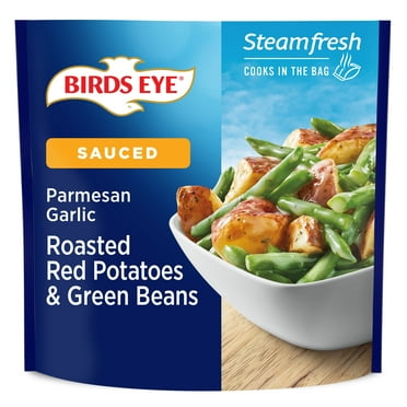 Birds Eye Steamfresh Sauced Parmesan Garlic Roasted Red Potatoes and Green Beans, Frozen Vegetables, 10.8 oz Bag (Frozen)