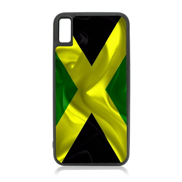 Flag Jamaica Jamaican Flag Black Rubber Case Cover for the Apple