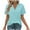 Light Blue, variant on Women's Tops, Womens Tops Summer Short Sleeve V Neck Blouses Business Casual Loose Fit Tshirts Trendy Fashion Outfits