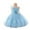Sky Blue, variant on Girls Princess Party Dress Little Girls Cosplay Costume Evening Gown