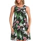 thumbnail image 1 of Easygdp Lilies Flowers para Vestido Transpirable de Mujer, Vestido Suelto de Manga Corta con Pliegues y Bolsillos para el Verano, 1 of 7