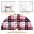 thumbnail image 4 of Yiaed Heart Plaid Print Christmas Tree Skirt , Tree SkirtsTree Mat for Christmas Winter Holiday Indoor Decorations-48", 4 of 7