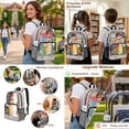 thumbnail image 5 of ZUXONGSY Girl Book Print Clear Backpack 3 Piece Set, Large Capacity Transparent School Bag with Lunch Box & Pencil Case, Back to School Essential for Kids Teens Girls, 5 of 5