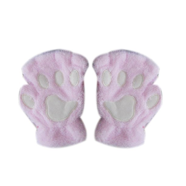 Sonducket Gato felpa garra guante novedad Halloween toalla medio cubierto mujeres mitones guantes sin dedos guantes y mitones rosado Sonducket PS13236-08