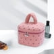 thumbnail image 5 of Bolsa de cosméticos Accesorios Gran capacidad Almacenamiento Diseño Esenciales con asa Rosa, 5 of 8