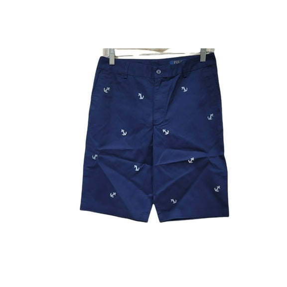 Polo Ralph Lauren BLUE Boy's Anchor Straight Fit Stretch Twill Short, US 18