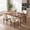Beige, variant on 19.7" W Faux Leather Dining Chairs Set of 4, Modern Upholstered Kitchen Chairs with Solid Wood Legs, Easy Clean, Beige