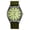 Army Green, variant on Sexless Simple Business Watches,Fashion Pu Leather Strap Watches,Geneva Glass Mirror Quartz Watches with Pu Leather Strap
