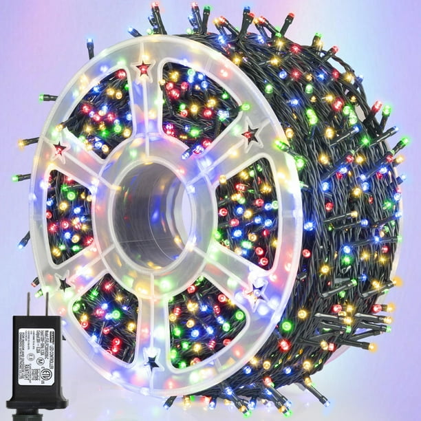 Guirnalda de luces LED Weillsnow 500 LED para exteriores, 50 m, multicolor, resistente al agua