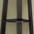 thumbnail image 4 of Bookshelf Etagere Corner 5 Tier 72"H Office Bedroom Laminate Brown, 4 of 5
