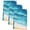 Teal Green, variant on Grey Beach Coastal Kitchen Towels Set of 3, Summer Nautical Seaside Ocean Ombre Absorbent Dish Towels for Kitchen, Microfiber Hand Towel, Quick Drying Tea Towel for Cleaning Decorative Dishcloths