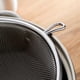 thumbnail image 2 of Filador de malla de acero inoxidable Manija larga Sockop Slotted Locked Food Siring Colander para albóndigas de fideos (8 pulgadas de una sola capa), 2 of 5