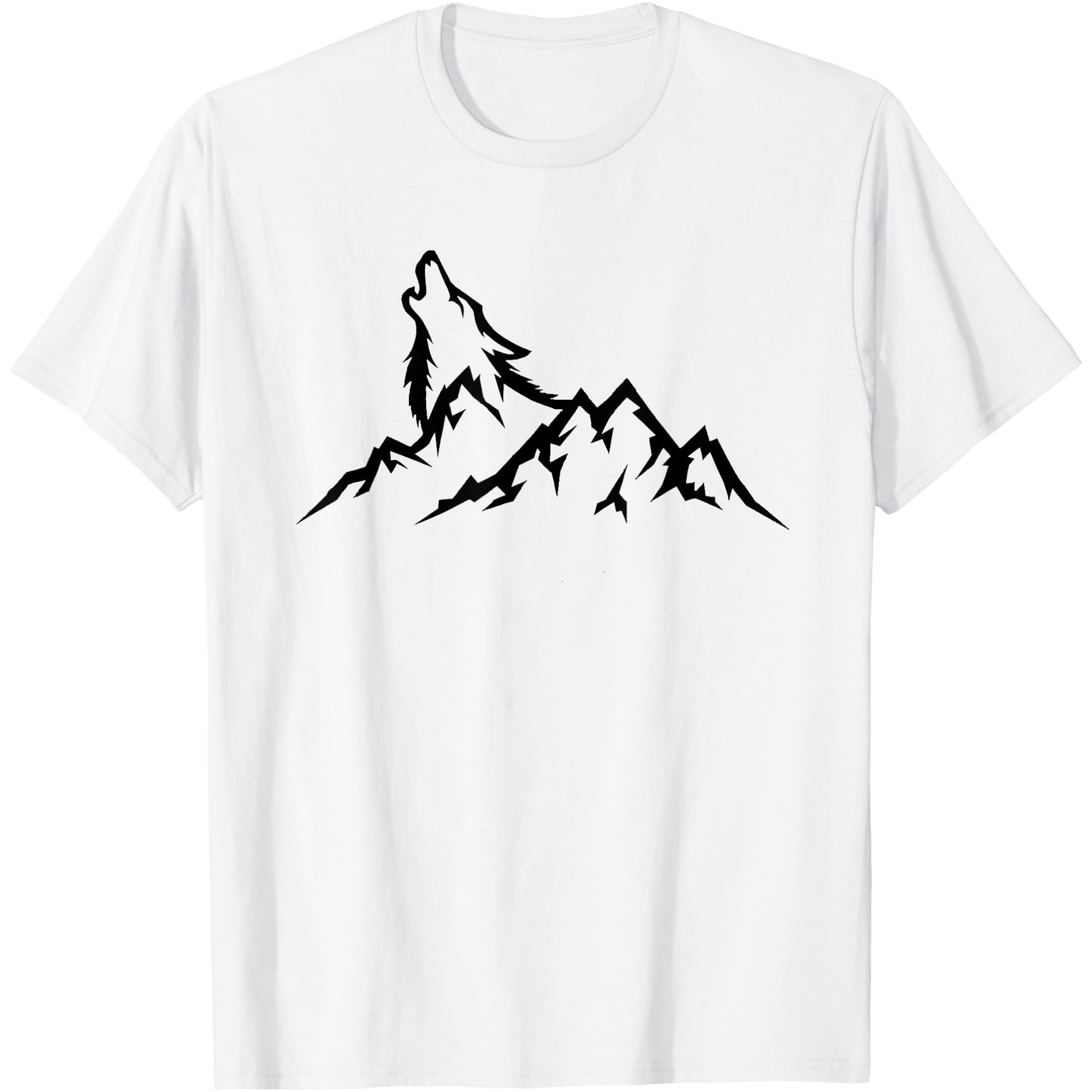 Wolf Mountain Retro Wildlife Howling Wolf Nature Vintage T-Shirt