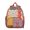 Red-8, variant on Colorful Symmetrical Plaid Stripes Waterproof Ergonomic School Backpack