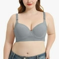 thumbnail image 2 of Gray Bras for Women Shapedly Bra Shapedly Back Smoothing Bra Hide Back Full Back Coverage Deep Cup Bra, 2 of 4