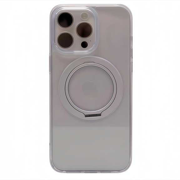 Matte Shell Case Cover for Apple iPhone 15 Pro, Build in Grip Holder Kickstand Anti-Scratch Shockproof Drop Protective Rugged Bumper Luxury Phone Case for iPhone 15 Pro, Titanium