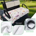 thumbnail image 5 of Golf Cart Seat Covers for 2 Seater,Spring Tulip Flower Microfiber Cart Seat Towel Blanket,Watercolor Spring Garden Fruit Leaf Absorbent NonSlip Bench Seats Protector for Golf Course 51"x31", 5 of 9