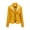 Yellow, variant on Women Faux Leather Jacket Moto Biker Coat Trendy Lapel Zip Biker Short Punk Cropped Tops Asymmetrical Motorcycle Jacket Standard Outerwear Short Coat Yellow