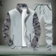 thumbnail image 1 of Men's Sportswear Camo Full Zip Jogging Tracksuit Sports Sports Suit With Zipper Pockets L, 1 of 5