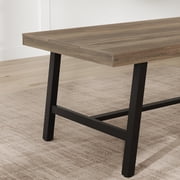 71 Dining Table for 6-8 People, Industrial Kitchen Table with Sturdy Metal Frame, Large Rectangular Dinner Table, Rectangular Counter for Dinner, Kitchen, Dining Room