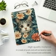 thumbnail image 3 of FORMRS Acrylic Clipboard with Low Profile Clip Standard A4 Letter Size, 12.5" x 9", Flowers Cat, 3 of 8