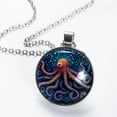 thumbnail image 2 of Octopus Glass Circular Pendant Necklace - Stylish Womens Necklaces ?, 2 of 5