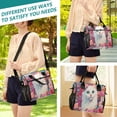 thumbnail image 5 of YAZAOO Lunch Bag Creative Cat Surrounded by Pink Flowers Cooler bag with Shoulder Strap, 5 of 6